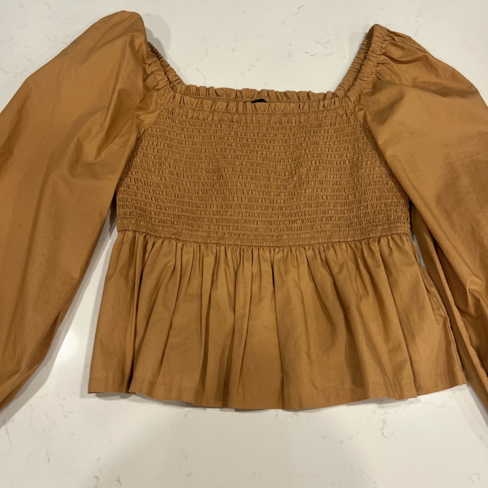 Jcrew smocked blouse